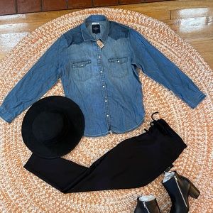 AE Denim Button Down - NWT